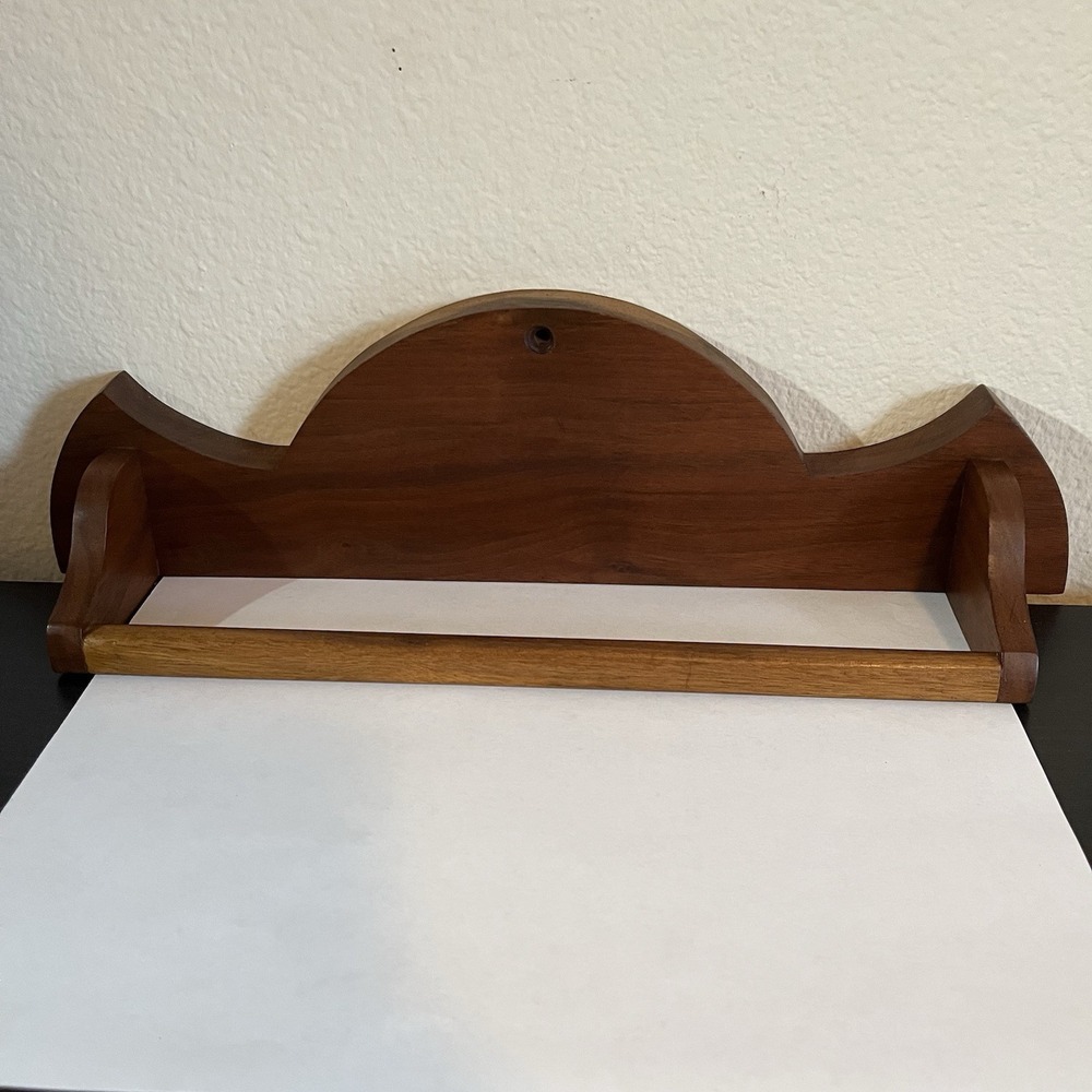 Vintage Wooden Hand/Tea Towel Rack Holder Kitchen Bathroom Decor MCM Country